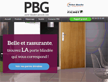 Tablet Screenshot of porte-blindee-gironde.com